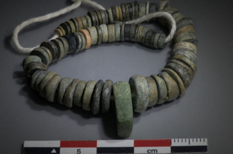 Archaeological site excavation showing ancient structures